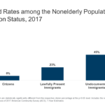 Uninsured rates among nonelderly by immigration status 2017